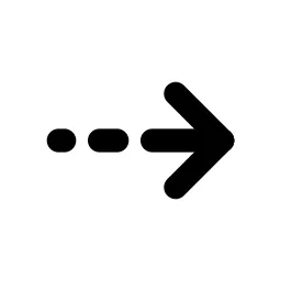 Arrow Narrow Right Dashed Line Icon