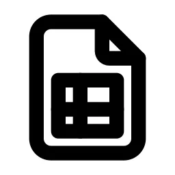 File Spreadsheet Line Icon