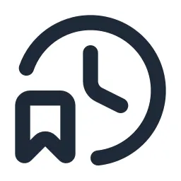 Clock Bookmark Line Icon