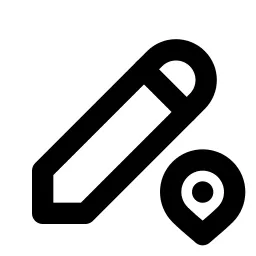 Pencil Pin Line Icon