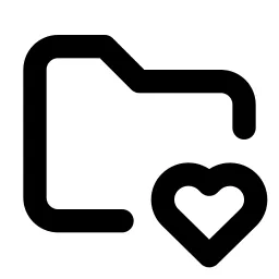 Folder Heart Line Icon