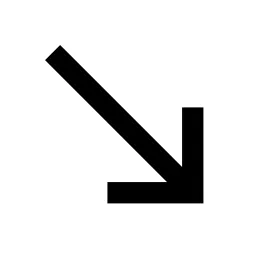 Arrow Right Down Long Line Icon