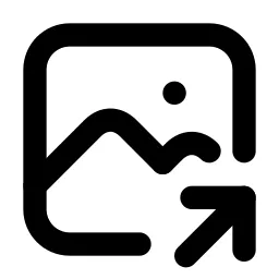 Photo Share Line Icon