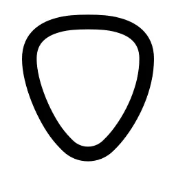 Guitar Pick Line Icon