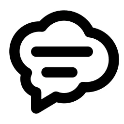 Bubble Text Line Icon