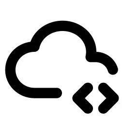 Cloud Code Line Icon