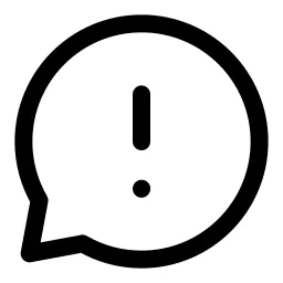 Chat Bubble Warning Icon
