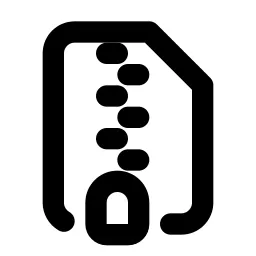 File Zip Line Icon