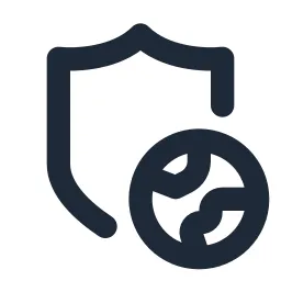 Shield Earth Line Icon