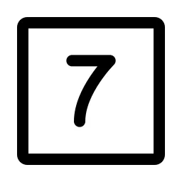 Number 7 Square Icon