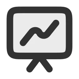 Presentation Chart Line Duotone Icon