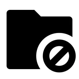 Folder Forbid Fill Icon