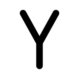 Letter Y Line Icon