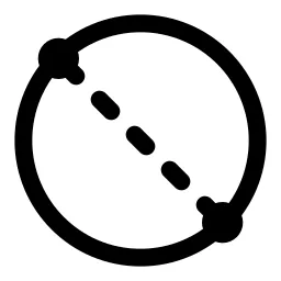 Two Points Circle Icon