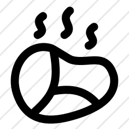 Steak Steam Lines T Bone Icon
