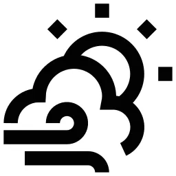 Strong Wind Cloud Day Icon