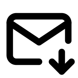 Mail Down Line Icon