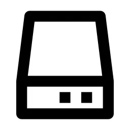 Hard Drive 3 Line Icon