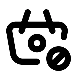 Basket Cancel Line Icon