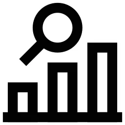Magnifying Glass Bar Chart Icon