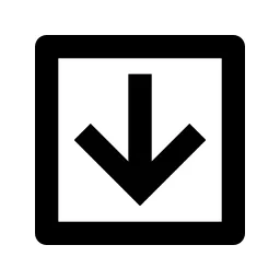 Arrow Down Box Line Icon
