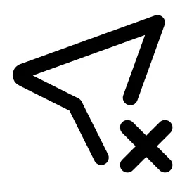 Location X Line Icon