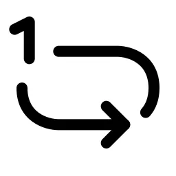 Repeat Once Icon