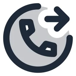 Phone Forward Circle Duotone Icon