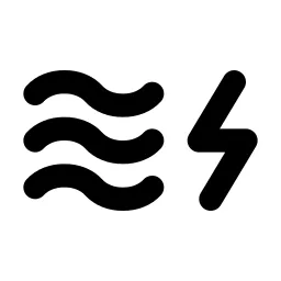 Waves Electricity Line Icon