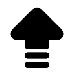 Arrow Big Up Lines Icon