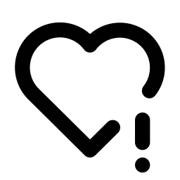 Heart Exclamation Line Icon