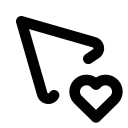 Pointer Heart Line Icon
