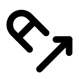 Text Orientation Line Icon