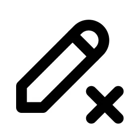 Pencil X Line Icon