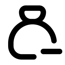 Moneybag Minus Line Icon