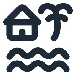 Beachfront Line Icon