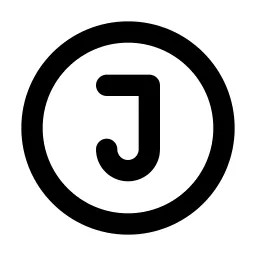 Circle Letter J Line Icon