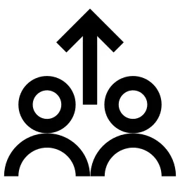 Two People Arrow Up Icon