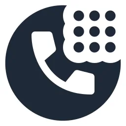 Phone Dial Circle Solid Icon
