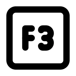 Square F3 Line Icon