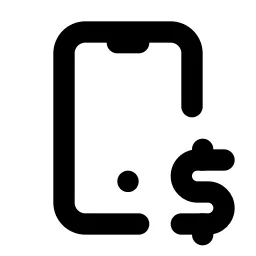 Device Mobile Dollar Line Icon