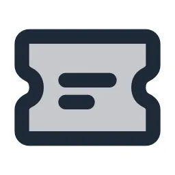Ticket 2 Text Duotone Icon