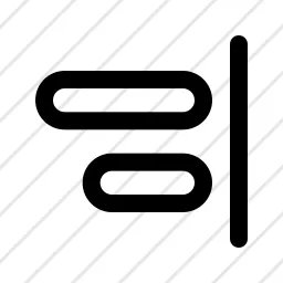 Vertical Alignment Right Icon