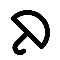 Umbrella 2 Line Icon