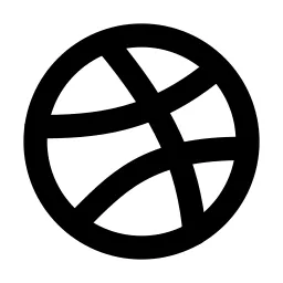 Brand Dribbble Line Icon
