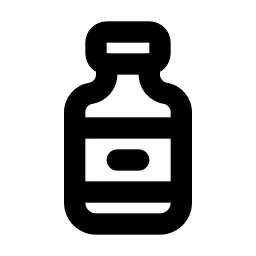 Vaccine Bottle Line Icon