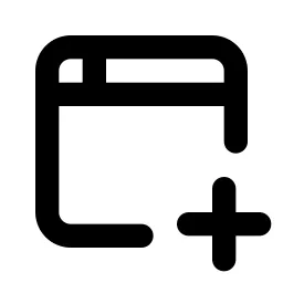 Browser Plus Line Icon