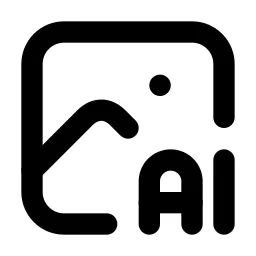 Photo Ai Line Icon