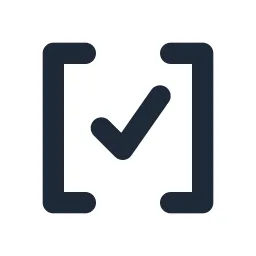 Braces Check Line Icon