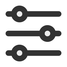 Adjustments Horizontal Duotone Icon